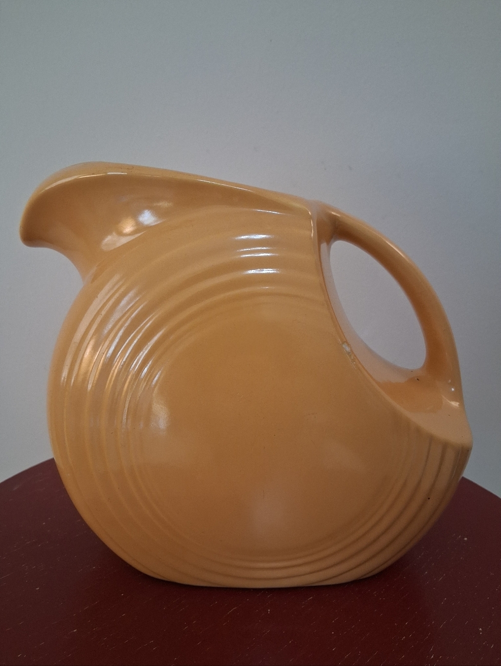 Vintage Fiesta Homer Laughlin  Original Yellow Large Disc Pitcher